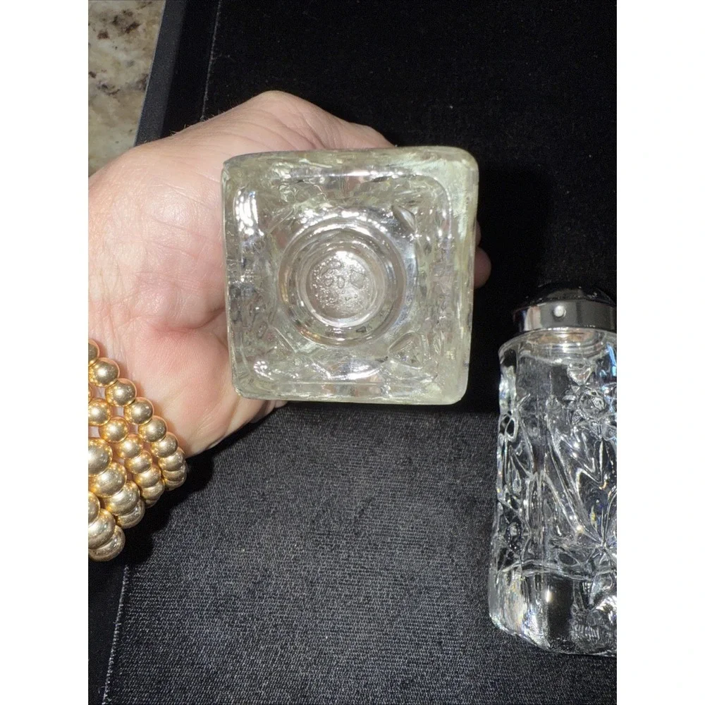 Salt And Pepper Shaker Star Of David Glass Silver Toned Tops Anchor Hocking 5005